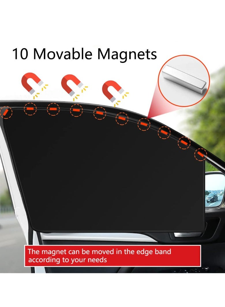 kunshao Car side window sunshade, window sunshade privacy curtain, 100% blocking light for napping and camping (4 pieces in front and back) - Image 4